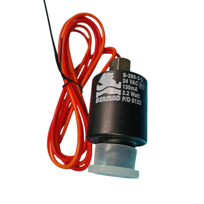 SOLENOIDE BERMAD S390 3 VIAS 24V AC NO / SIN BASE UNIDAD