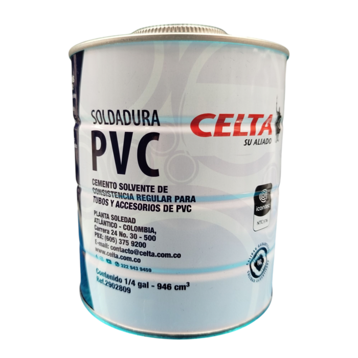 SOLDADURA PVC GRANDES DIAMETROS  1/4 UNIDAD