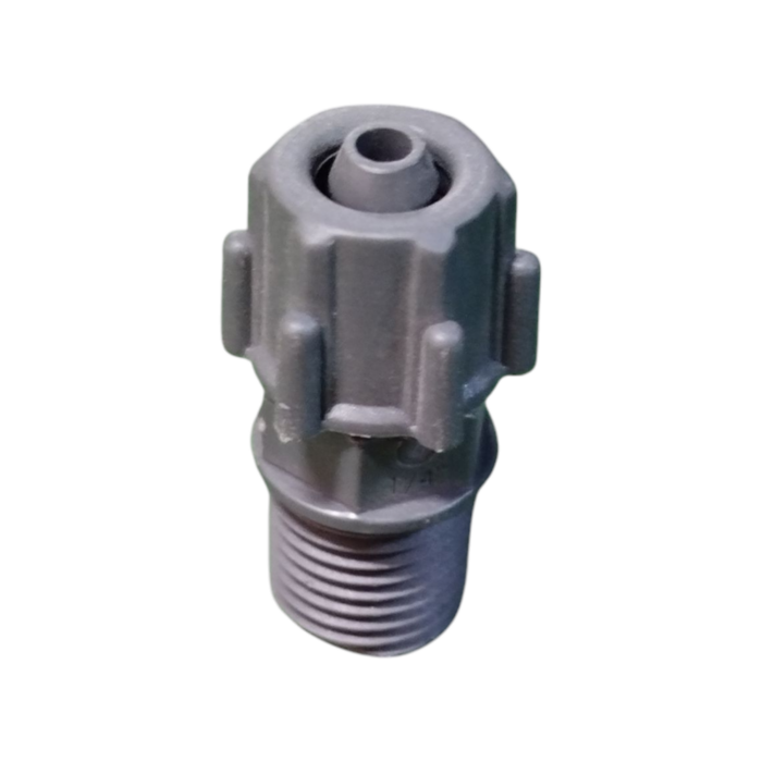 CONECTOR 1/4" MACHO X 8 MM GRIS UNIDAD